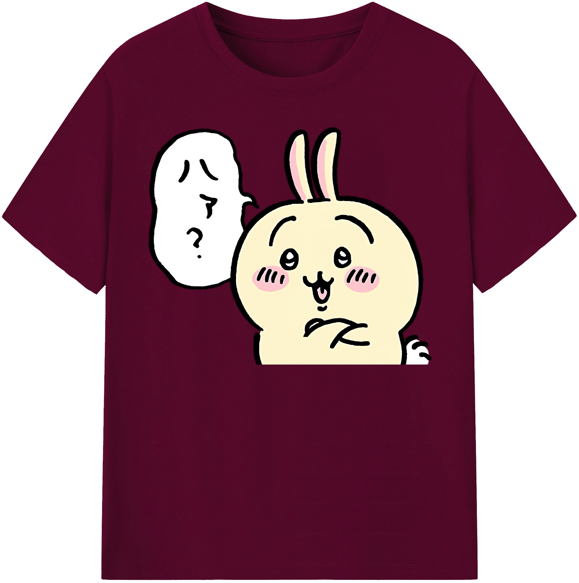 （画像用） ちいかわ うさぎ Chii-kawa usagi レディースカジュアルプリントTシャツ（綿100％）